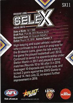 2018 Select Footy Stars - Selex #SX11 Archie Smith Back